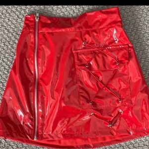 LF Red mini skirt